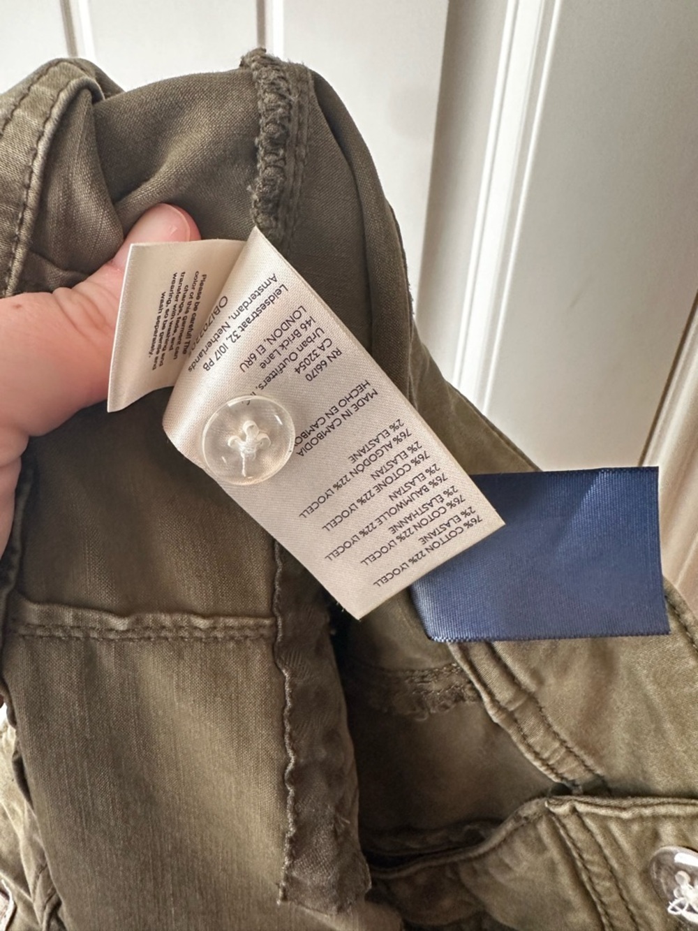 Anthropologie Pilcro Demilune Boot Olive Utility Pants - Picture 11 of 15